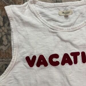 Madewell white vacation tank top M